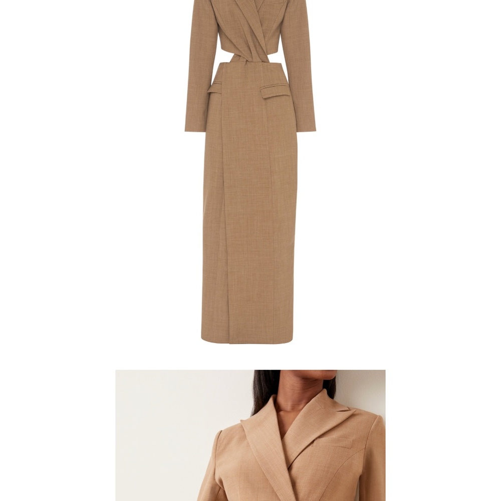 ISO Anna Quan Anja Cutout Wool-Blend Dress